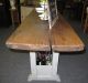 Industrial Style Table Vintage Antique Wood Top From 1800 ' S Bar Server Buffet 1900-1950 photo 8