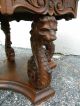 Victorian Heavy Carved Inlaid Side Table 2382 1900-1950 photo 10