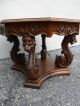 Victorian Heavy Carved Inlaid Side Table 2382 1900-1950 photo 2