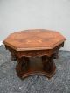 Victorian Heavy Carved Inlaid Side Table 2382 1900-1950 photo 4
