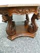 Victorian Heavy Carved Inlaid Side Table 2382 1900-1950 photo 7