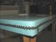 Vintage Stakmore Folding Table With Turquoise Vinyle Top Between 1930 & 1949 1900-1950 photo 5