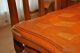 Antique French Country Dining Room Oak Parquet Table And 6 Chairs Rush Seats 1900-1950 photo 2