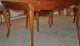 Antique French Country Dining Room Oak Parquet Table And 6 Chairs Rush Seats 1900-1950 photo 6