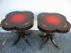 Pair Of Louis Scalera Mahogany Leather Top Side Tables 1120 1900-1950 photo 3