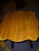 Antique Oak Table Stand Solid 1/4 Sawn Oak Parlor,  Lamp Table Refinished Usa 1900-1950 photo 3
