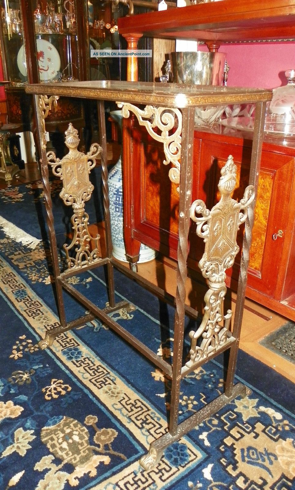 Art Deco Wrought Iron Side Table.  Circa 1920. 1900-1950 photo