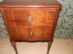 Wonderful Antique Sewing Stand W/rotating Spool Drawer And Marquetry Detail 1900-1950 photo 2