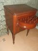 Wonderful Antique Sewing Stand W/rotating Spool Drawer And Marquetry Detail 1900-1950 photo 5