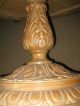 Vtg Shabby Romantic Round,  Wood/wooden/glass Coffee/end/side Table Pedestal 1900-1950 photo 10