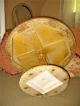 Vtg Shabby Romantic Round,  Wood/wooden/glass Coffee/end/side Table Pedestal 1900-1950 photo 7
