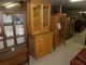 Oak Stepback Cupboard 2 Pc Glass Doors 1900-1950 photo 4