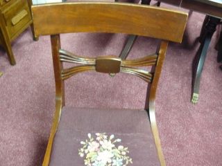 Dining Table W/ ' Butterfly Leaf & 4 Needlepoint Chairs photo