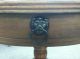 Antique/vintage Round Drum Table With Lion Drawer Pull And Metal Claw Feet 1940 1900-1950 photo 3