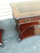 50528 Pair Antique Mahogany 3 Tier Leather Top Tables 1900-1950 photo 11