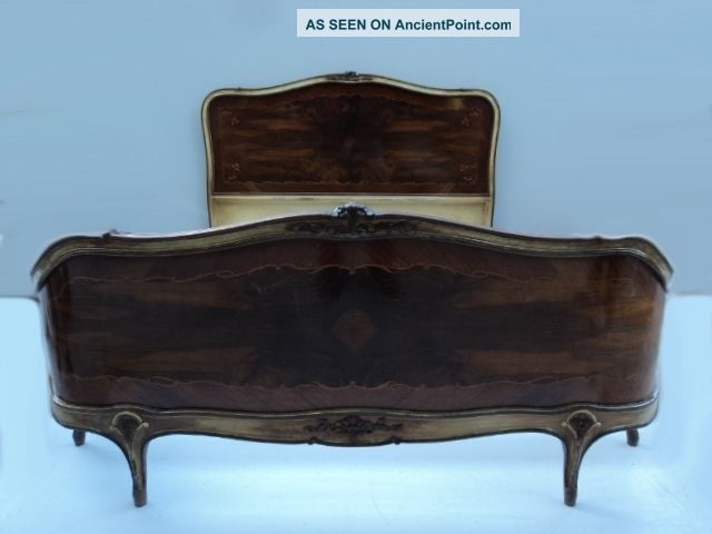 Antique French Louis Xv Mahogany Full Bed 08115 1900-1950 photo