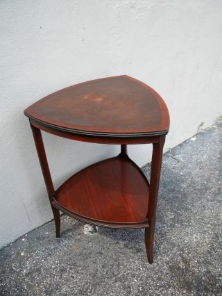 Mahogany Leather - Top Corner Table By Craig 2677 photo