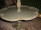 Antique Painted Lazy Waiter Serving Party Doubletray Table 1900-1950 photo 4