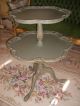 Antique Painted Lazy Waiter Serving Party Doubletray Table 1900-1950 photo 5