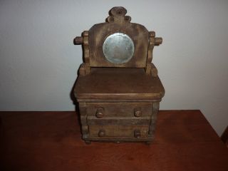 Vintage American Primitive Child ' S Dresser/ Doll Dresser /jewelry Box photo