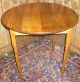 Antique Round Folding Sewing Card Serving Table 4 Legs 1900-1950 photo 4