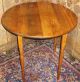Antique Round Folding Sewing Card Serving Table 4 Legs 1900-1950 photo 7