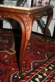 Vintage Wood Carved Marble Top Coffee Table Victorian Style Vander Ley Bros.  Co 1900-1950 photo 3