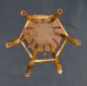 Antq Victorian Ball & Stick Tortoise Shell Bamboo Plant Stand Taboret Table 1900 1900-1950 photo 2
