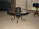 Antique Wagon Wheel Table With Glass Top 1900-1950 photo 1