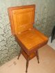 Wonderful Antique Victorian Sewing Stand W/turned Legs And Flip Top 1900-1950 photo 3