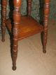 Wonderful Antique Victorian Sewing Stand W/turned Legs And Flip Top 1900-1950 photo 5