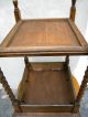 Victorian Tiger Oak Spindle Leg Side Table 1237 1900-1950 photo 9