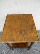 Victorian Tiger Oak Spindle Leg Side Table 1237 1900-1950 photo 7