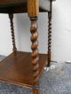 Victorian Tiger Oak Spindle Leg Side Table 1237 1900-1950 photo 8