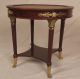 French Empire Gilt Bronze Antique Mahogany Marble Top Gueridon Side Hall Table 1900-1950 photo 3