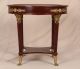 French Empire Gilt Bronze Antique Mahogany Marble Top Gueridon Side Hall Table 1900-1950 photo 4