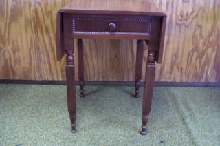Cherry Pembroke Drop Leaf Parlor Table With Drawer photo
