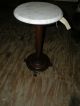 Antique Marble Top Pedestal Plant Stand Table 1900-1950 photo 1