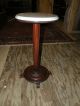 Antique Marble Top Pedestal Plant Stand Table 1900-1950 photo 3