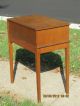 Walnut Spool Cabinet On Stand With Painted Fronts Dovetailed Drawers 1900-1950 photo 3