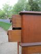 Walnut Spool Cabinet On Stand With Painted Fronts Dovetailed Drawers 1900-1950 photo 5
