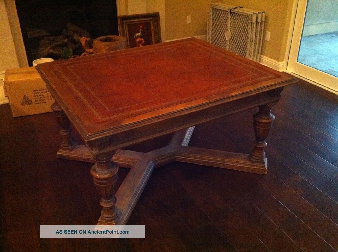 Antique Wood Renaissance Mid 19th Century Partner ' S Desk Table 1800-1899 photo