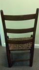 Antique Mission Ladder Back Primitive Chair W/ Woven Cane Seat 1900-1950 photo 9