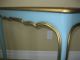 Vintage French Provincial Corner Table Entry Table Turquoise Herman Schlorman 1900-1950 photo 8