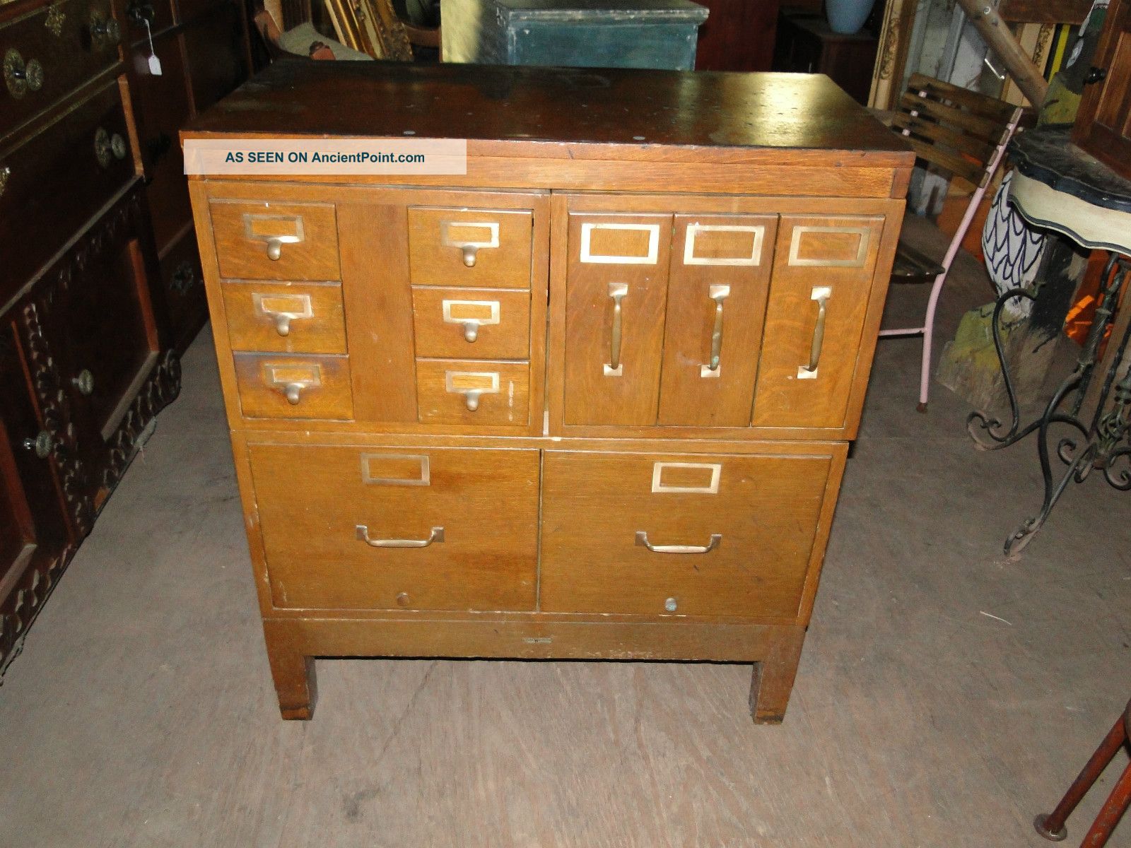 1938 Globe Wernieke Oak Filing Cabinet 1900-1950 photo