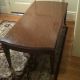 Antique Solid Oak Coffee Table,  Brass Roller Boots,  11 Pix For Size Ship Conus. 1900-1950 photo 1