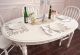 Shabby Cottage Chic Oval Dining Table French Vintage Style White Roses Ornate 1900-1950 photo 2