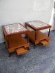 Pair Of Inlaid Marble Top Mahogany Side/night Tables 925 1900-1950 photo 7
