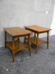 Pair Of Solid Cherry/maple Living Room Side Tables By Cushman 1589 1900-1950 photo 1