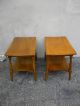 Pair Of Solid Cherry/maple Living Room Side Tables By Cushman 1589 1900-1950 photo 3